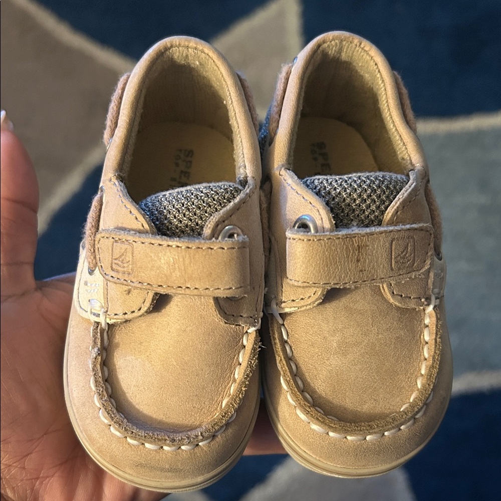 Sperry Light Brown Kids Moccasins